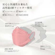 画像4: 日本製【個包装タイプ】4層構造 立体3D不織布マスク 7枚入り（大人用）（子供用） (4)